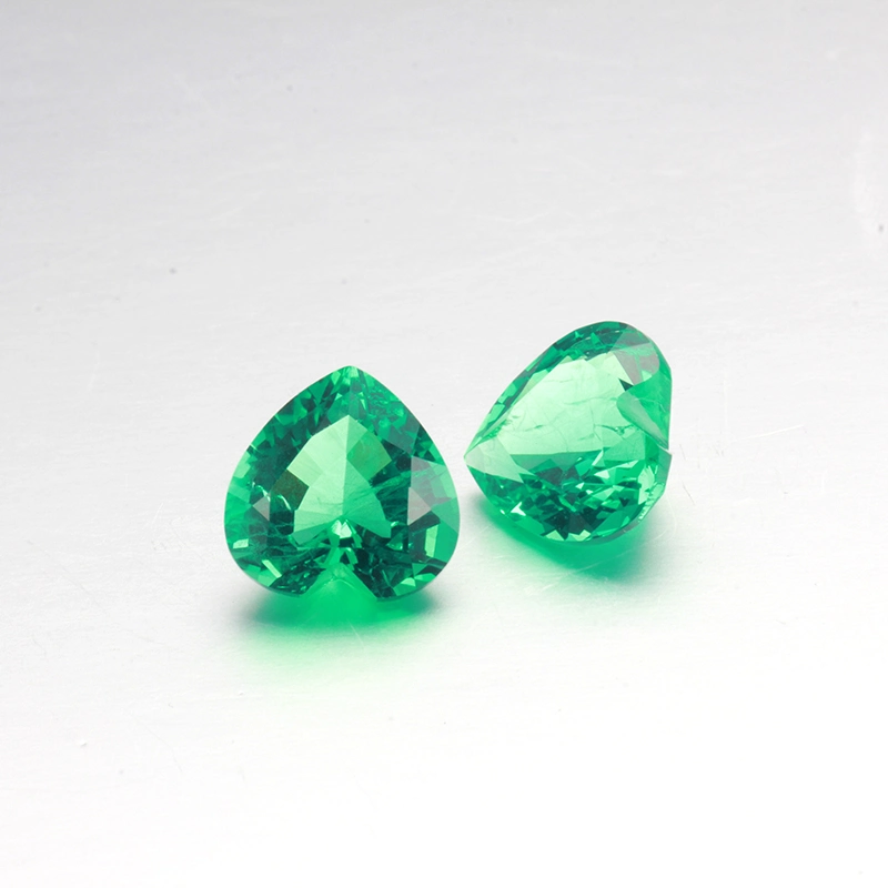 Wholesale Hydrothermal Emerald 6.5X6.5mm Heart Shape Columbia Lab Emerald Stone