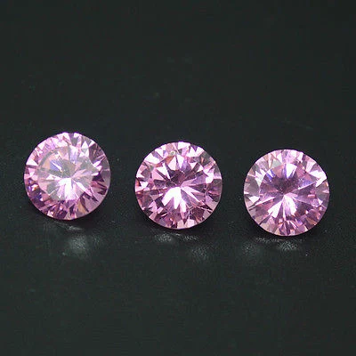 3ex Shiny Round Cut Loose CZ Gemstone for Gifts