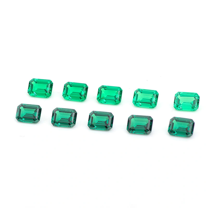 Loose Gemstone Emerald Stone Zambia Green Hydrothermal Emerald Loose Lab Grown Emerald