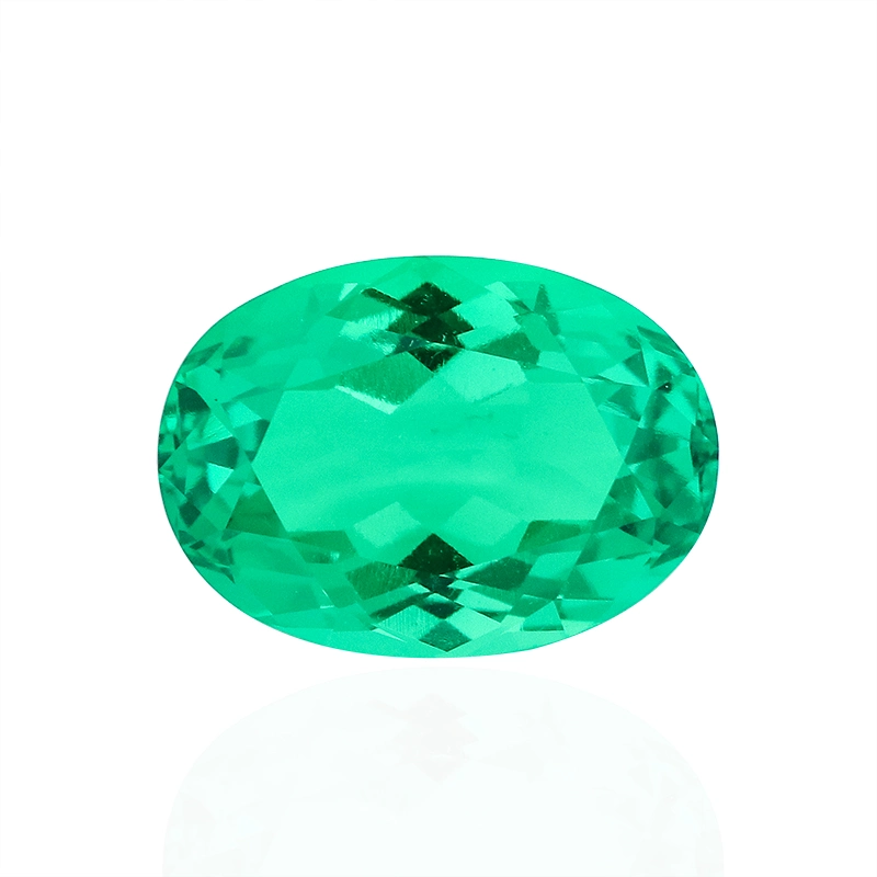 High Quality Columbia Lab Grown Green Emerald Oval Cut 1CT 2CT 3CT Hydrothermal Gemstone Lab Created Emerald with Grc Certificate