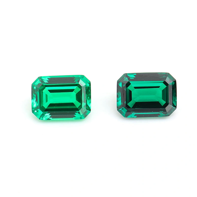 Hot Sale 3 Carat Loose Synthetic Green Emerald Lab Grown Columbia &amp; Zambia Green Loose Emerald