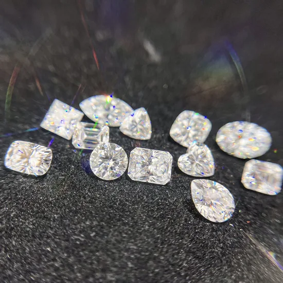 Factory Price $5 Per Carat Gra Round Brilliant Diamond Cut D Color Moissanite Loose Stone 1CT 2CT 3CT