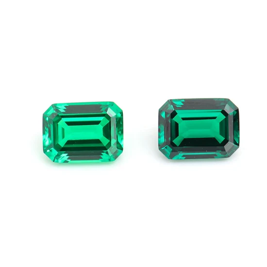 Hot Sale 3 Carat Loose Synthetic Green Emerald Lab Grown Columbia & Zambia Green Loose Emerald