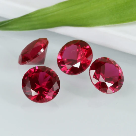 #3 #5 #8 Red Color Lab Grown Ruby Gemstone Pear Brilliant Cut Ruby