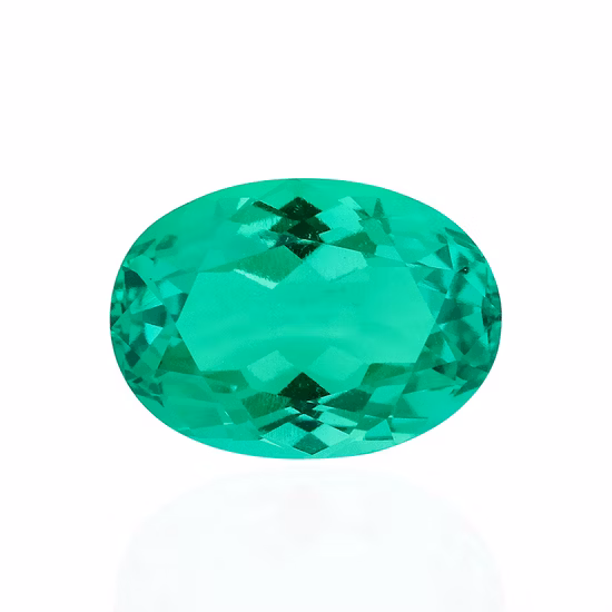 High Quality Columbia Lab Grown Green Emerald Oval Cut 1CT 2CT 3CT Hydrothermal Gemstone Lab Created Emerald with Grc Certificate